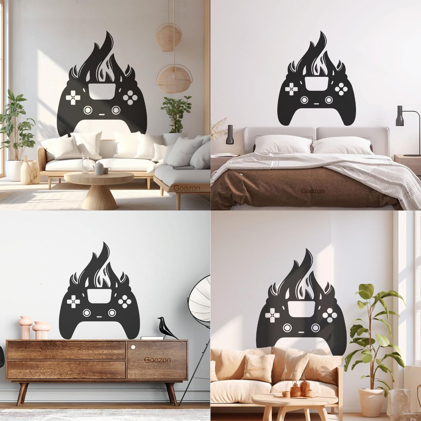 Joystick Fire Game Boy Game Playroom Wall Stickers Removable Without Leaving Glue