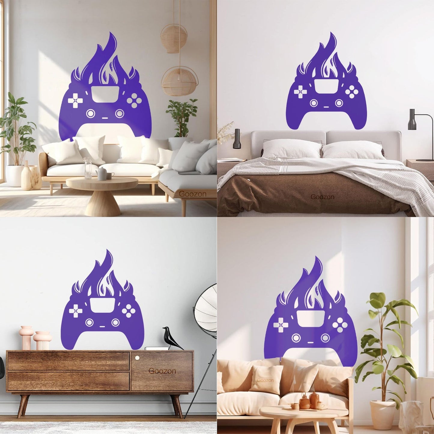 Joystick Fire Game Boy Game Playroom Wall Stickers Removable Without Leaving Glue