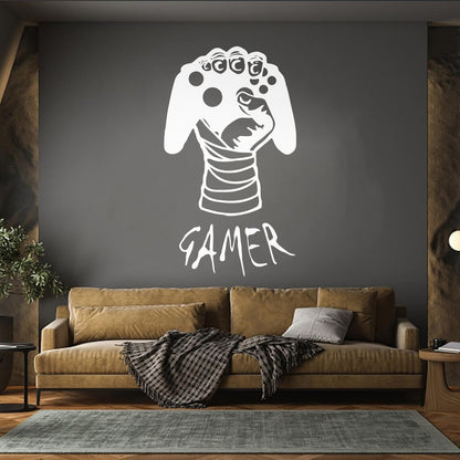 Game Hand Video Game Gaming Boys Lettering Stickers Art Mural Painting
