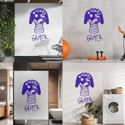 Game Hand Video Game Gaming Boys Lettering Stickers Art Mural Painting