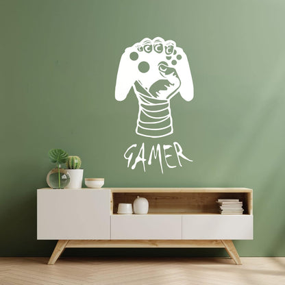 Game Hand Video Game Gaming Boys Lettering Stickers Art Mural Painting
