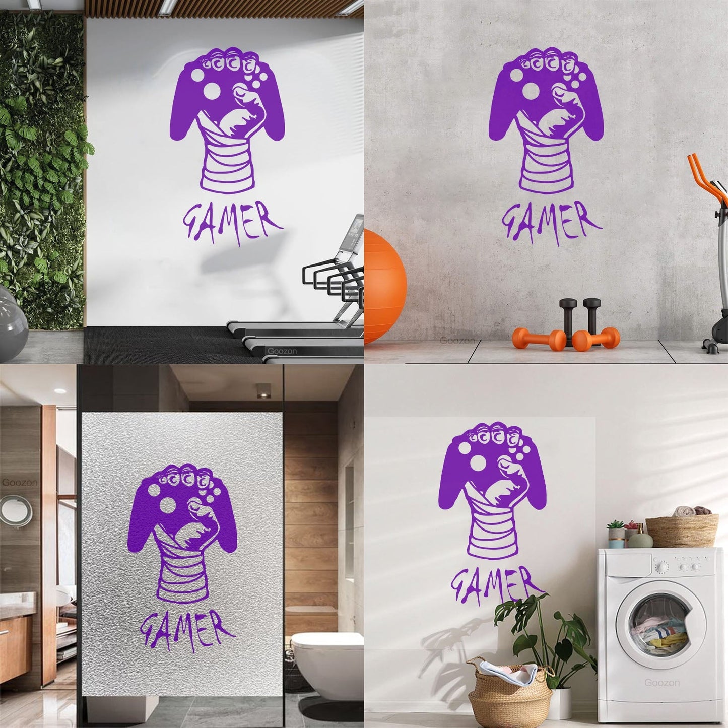 Game Hand Video Game Gaming Boys Lettering Stickers Art Mural Painting