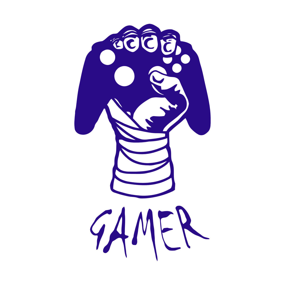 Game Hand Video Game Gaming Boys Lettering Stickers Art Mural Painting