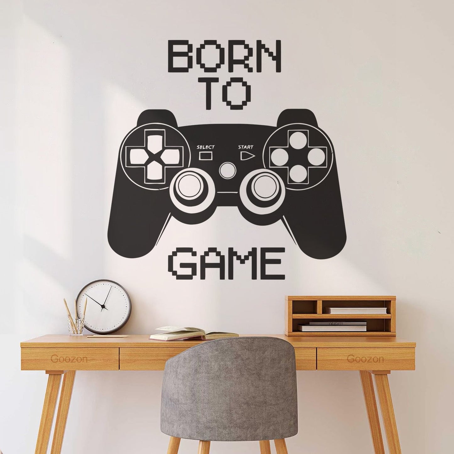 Wall Stickers Quote Video Game Computer Joystick Gaming Teen Boys Glass Stickers