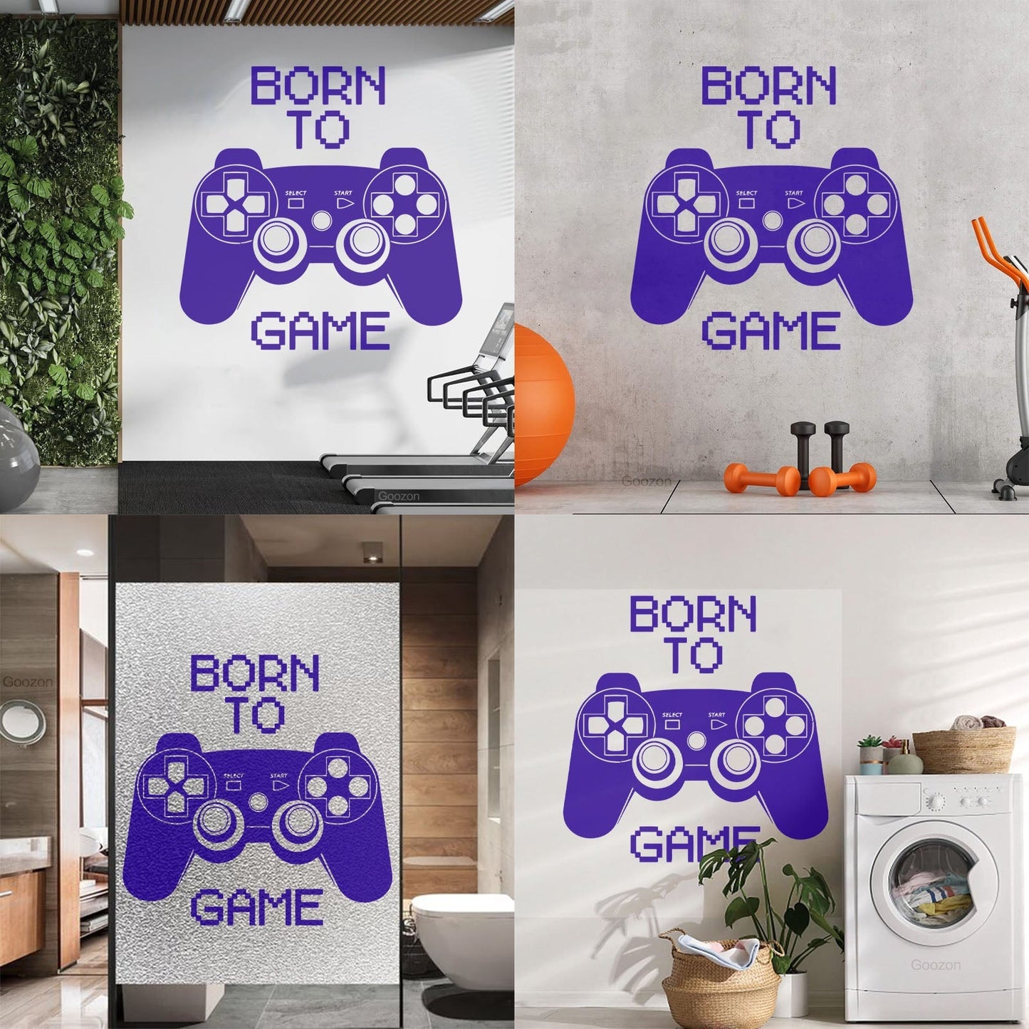 Wall Stickers Quote Video Game Computer Joystick Gaming Teen Boys Glass Stickers