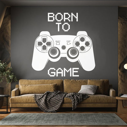 Wall Stickers Quote Video Game Computer Joystick Gaming Teen Boys Glass Stickers