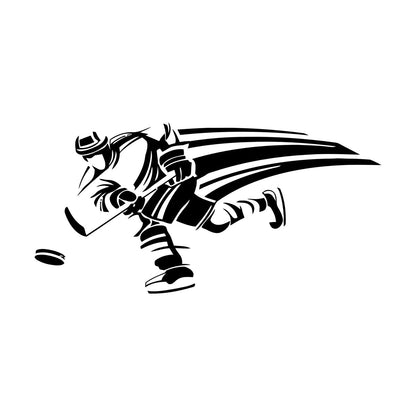 Hockey Player Sportsman Home Fine Carving Decals Store Decoration