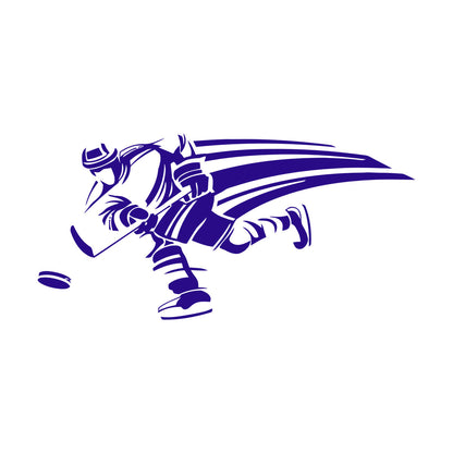 Hockey Player Sportsman Home Fine Carving Decals Store Decoration