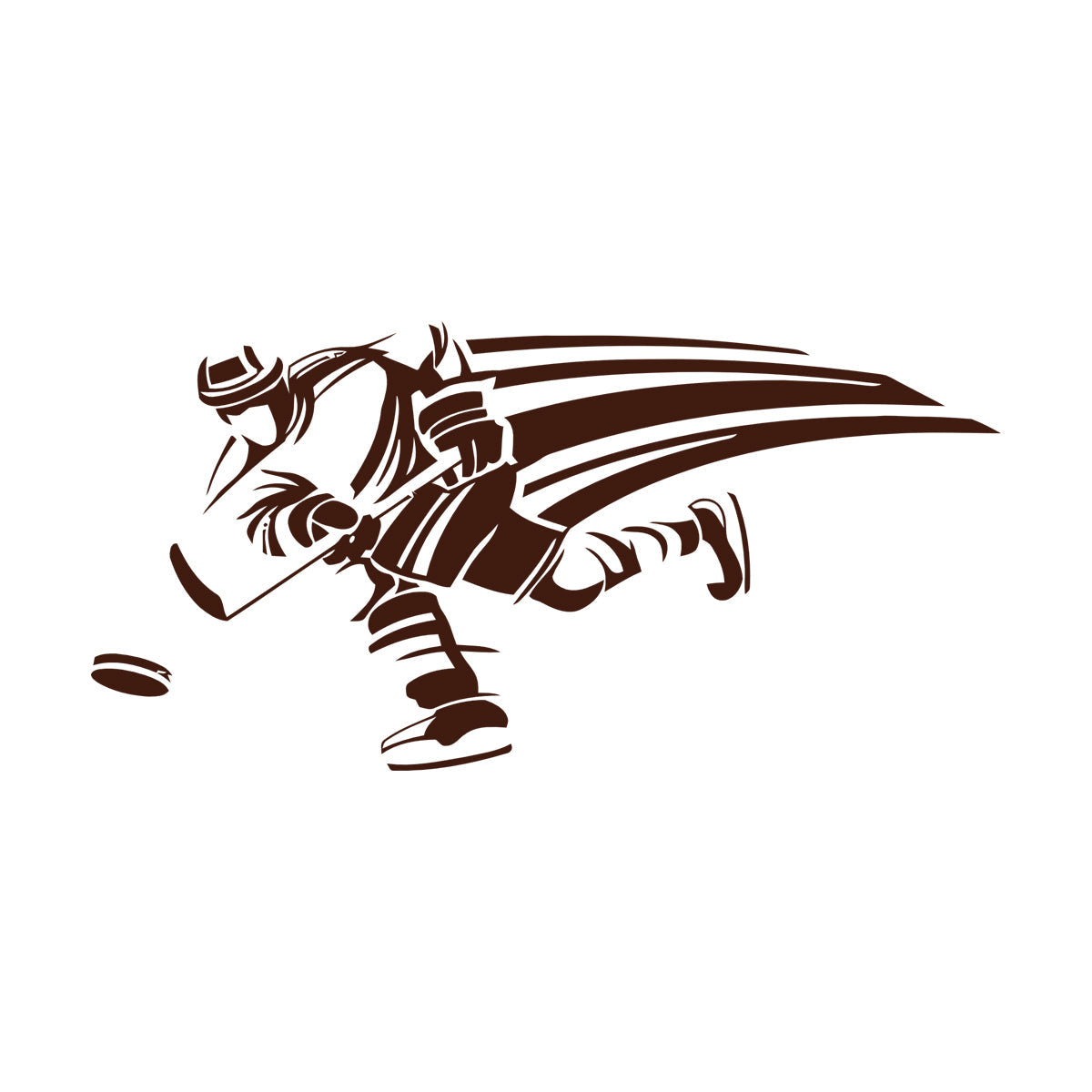 Hockey Player Sportsman Home Fine Carving Decals Store Decoration