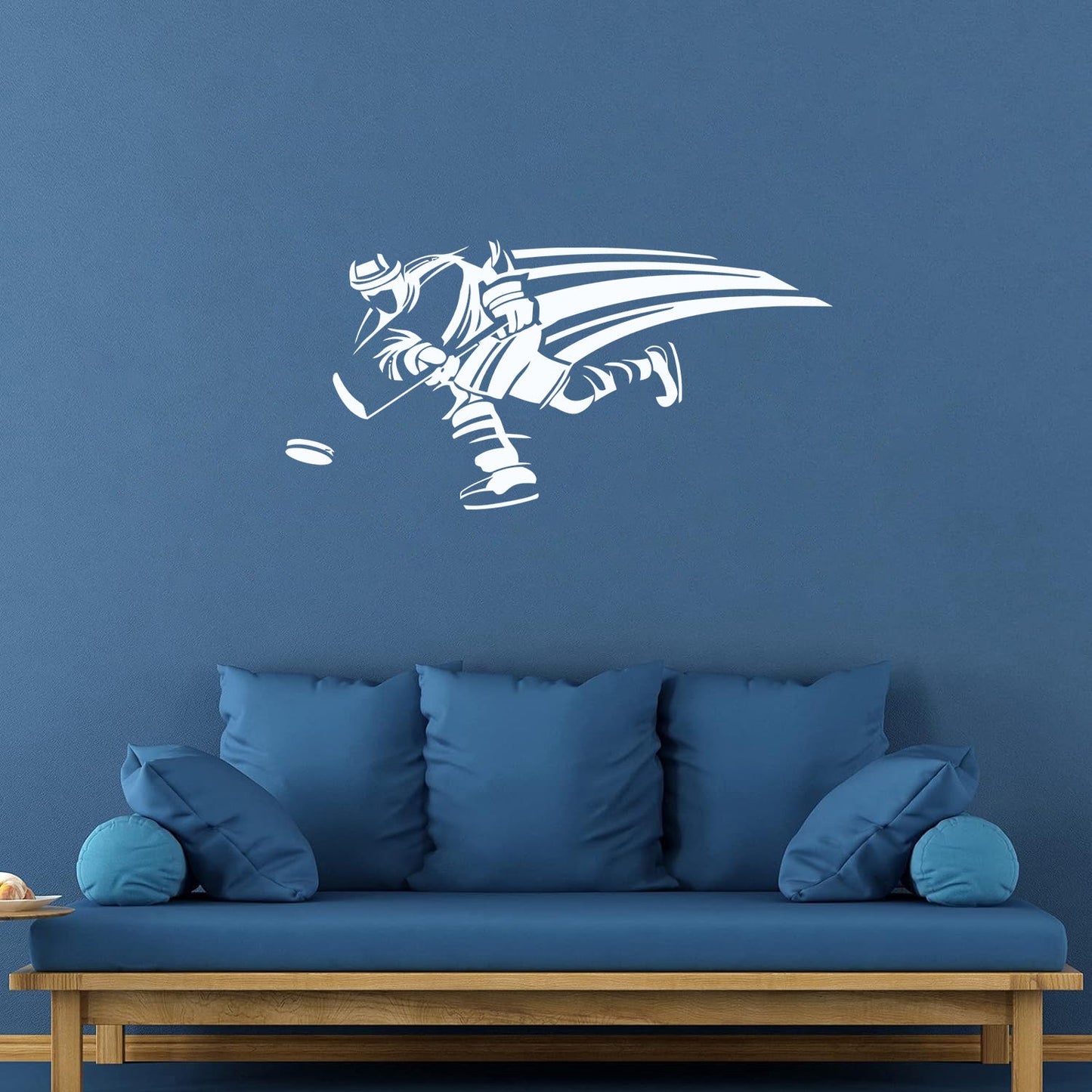 Hockey Player Sportsman Home Fine Carving Decals Store Decoration