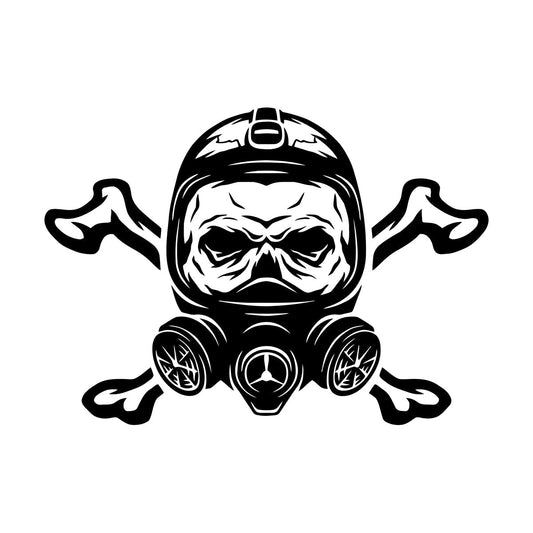 Skull Respirator Game Boy Gift Wall Decals Paster Paper Equipped With Transfer Film Kit