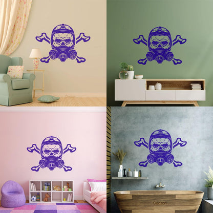 Skull Respirator Game Boy Gift Wall Decals Paster Paper Equipped With Transfer Film Kit