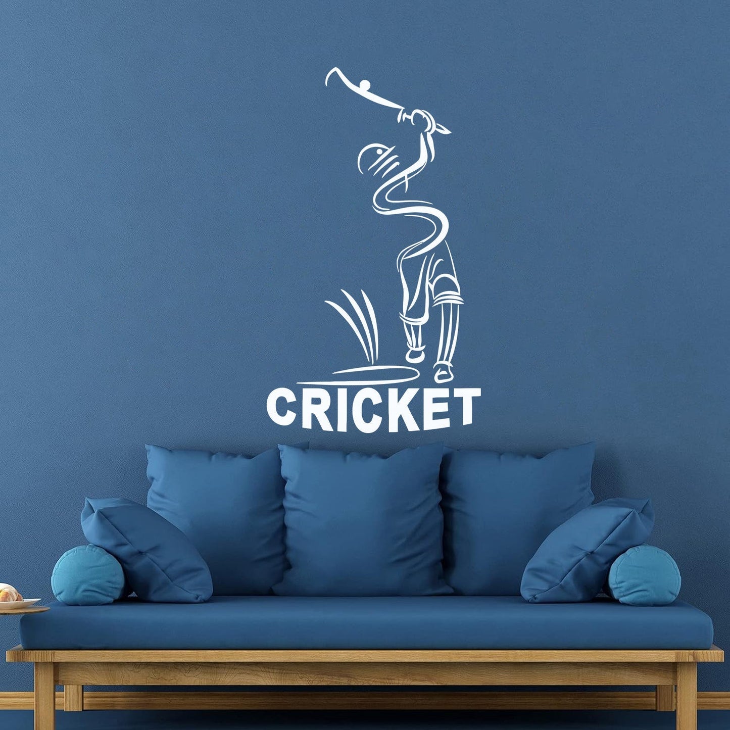 Vinyl Wall Stickers Abstract Cricket Player Sports Bit Team Game Easy Installation