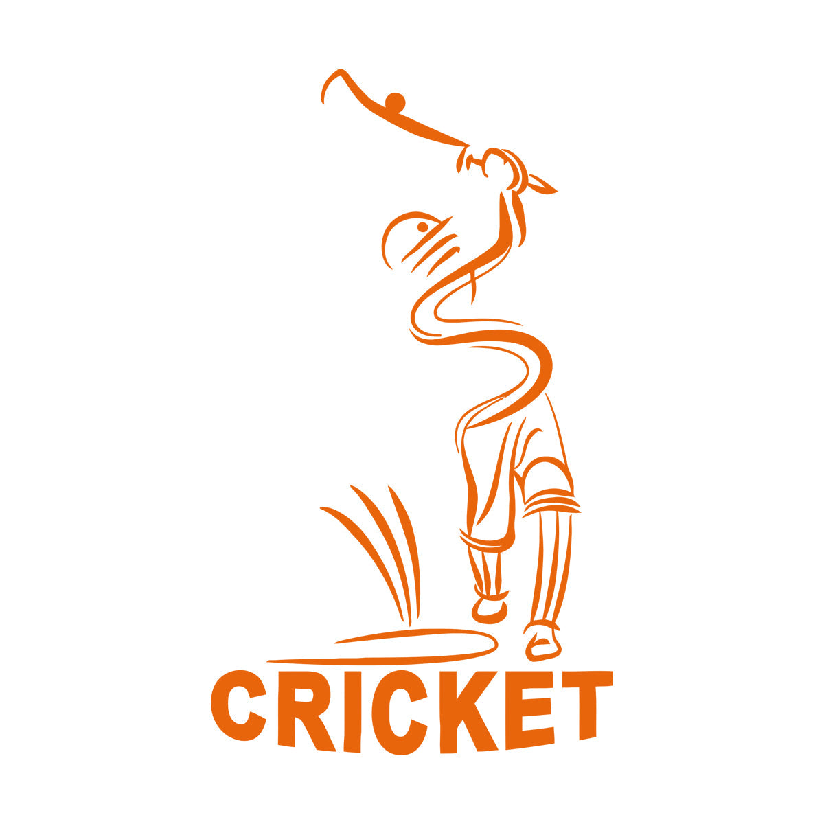 Vinyl Wall Stickers Abstract Cricket Player Sports Bit Team Game Easy Installation