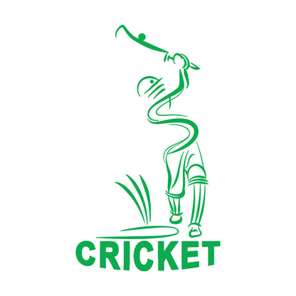 Vinyl Wall Stickers Abstract Cricket Player Sports Bit Team Game Easy Installation