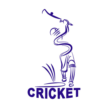 Vinyl Wall Stickers Abstract Cricket Player Sports Bit Team Game Easy Installation
