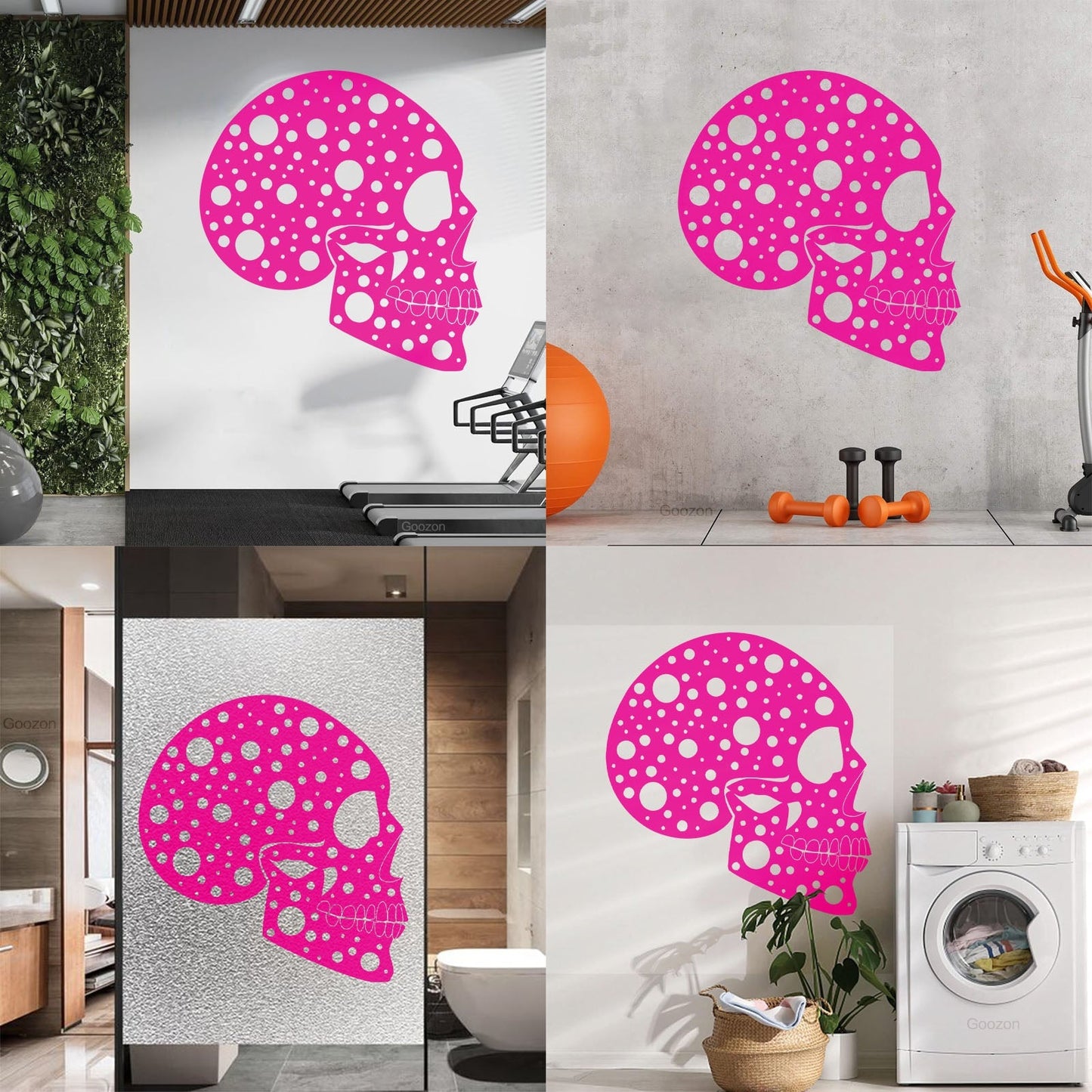 Wall Decals Abstract Funny Halloween Horror Human Skull Art Mural Painting