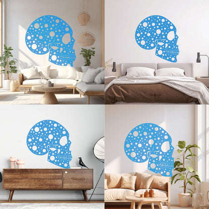 Wall Decals Abstract Funny Halloween Horror Human Skull Art Mural Painting