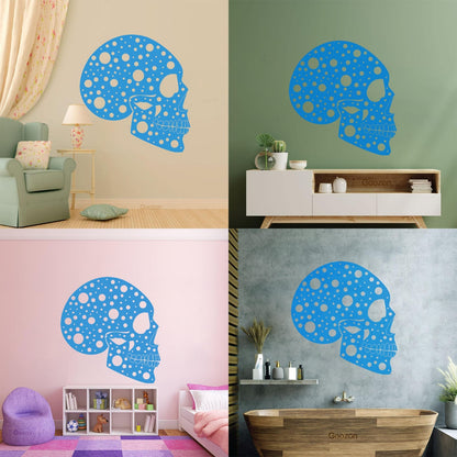 Wall Decals Abstract Funny Halloween Horror Human Skull Art Mural Painting
