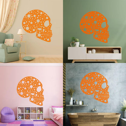 Wall Decals Abstract Funny Halloween Horror Human Skull Art Mural Painting