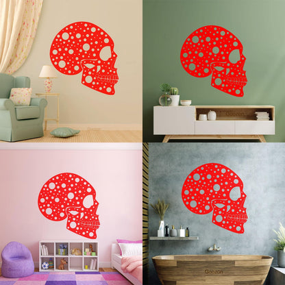 Wall Decals Abstract Funny Halloween Horror Human Skull Art Mural Painting