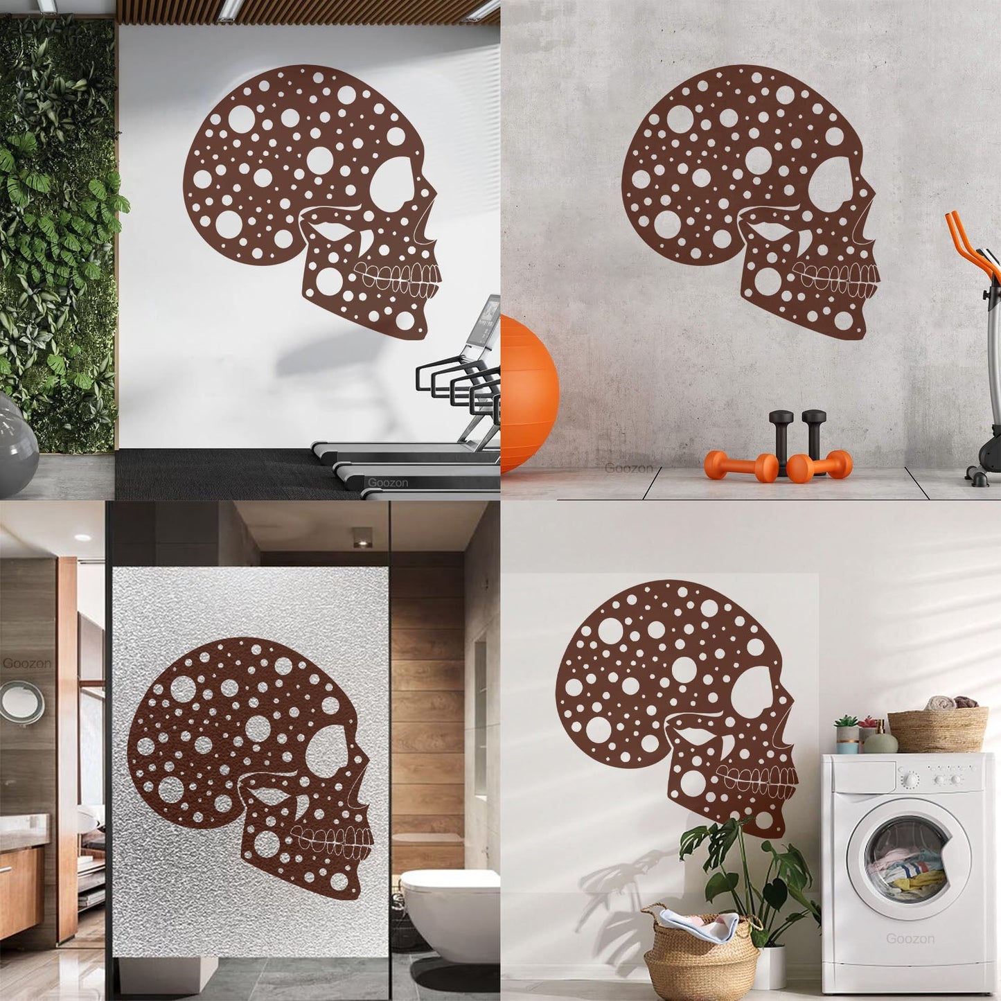 Wall Decals Abstract Funny Halloween Horror Human Skull Art Mural Painting