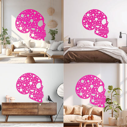 Wall Decals Abstract Funny Halloween Horror Human Skull Art Mural Painting