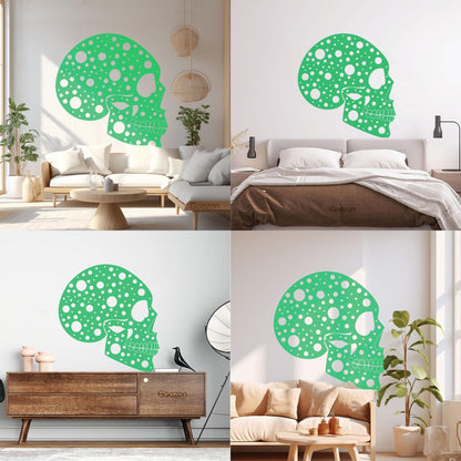 Wall Decals Abstract Funny Halloween Horror Human Skull Art Mural Painting
