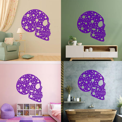 Wall Decals Abstract Funny Halloween Horror Human Skull Art Mural Painting