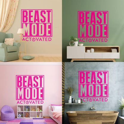 Wall Stickers Beast Mode Activated Game Phrase Game Room Wall Beautification