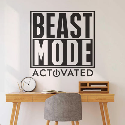 Wall Stickers Beast Mode Activated Game Phrase Game Room Wall Beautification