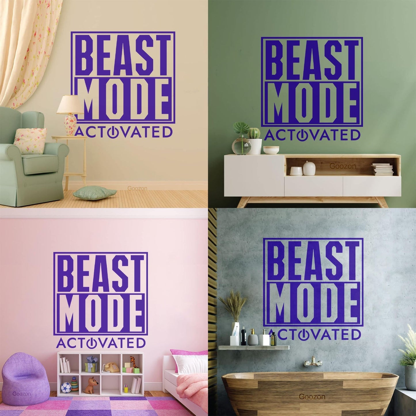 Wall Stickers Beast Mode Activated Game Phrase Game Room Wall Beautification