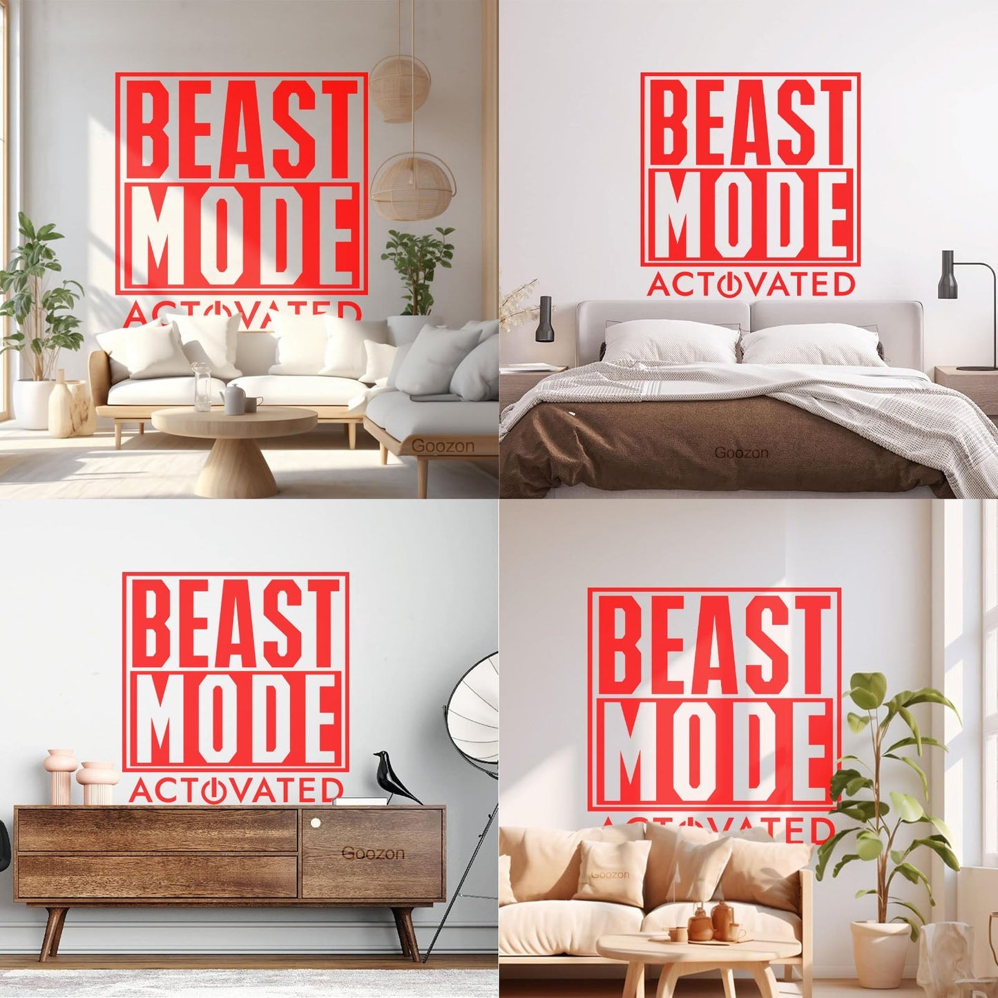 Wall Stickers Beast Mode Activated Game Phrase Game Room Wall Beautification