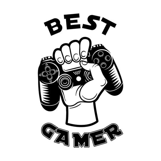 Best Game Hand Play Boy Joystick Vinyl Art Sticker Window Decals