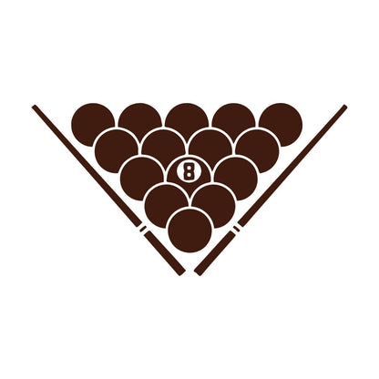 Lettering Decals Billiards Balls Entertainment Man Cave Pool Room Store Decoration