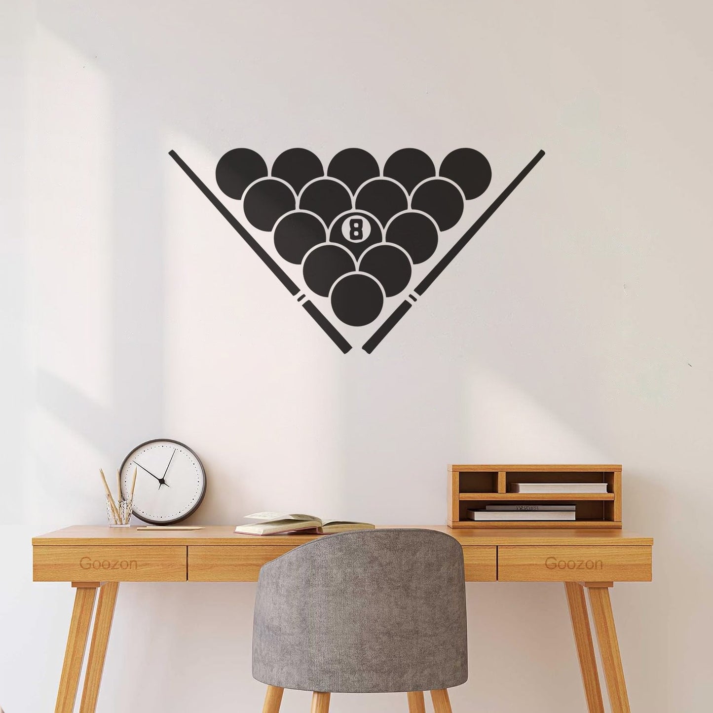 Lettering Decals Billiards Balls Entertainment Man Cave Pool Room Store Decoration