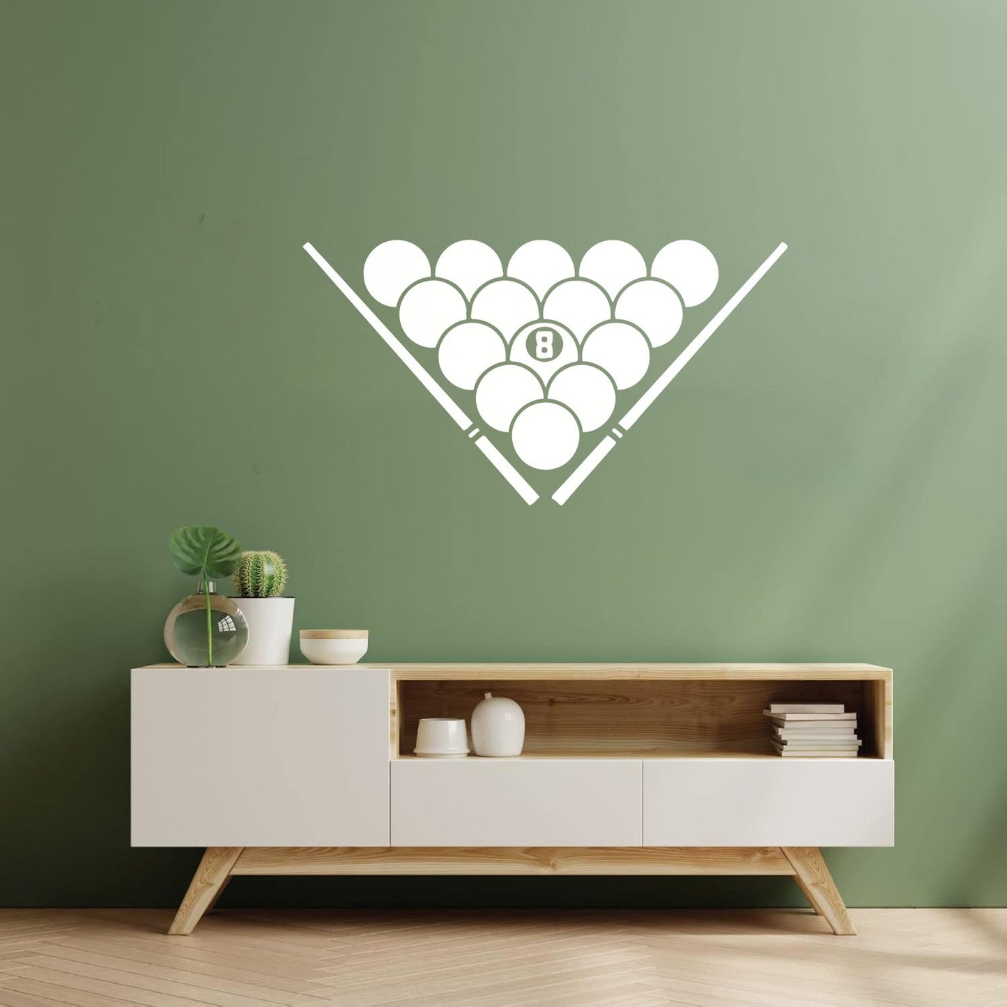 Lettering Decals Billiards Balls Entertainment Man Cave Pool Room Store Decoration