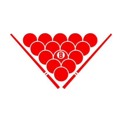 Lettering Decals Billiards Balls Entertainment Man Cave Pool Room Store Decoration