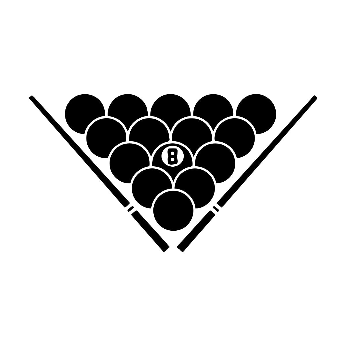 Lettering Decals Billiards Balls Entertainment Man Cave Pool Room Store Decoration