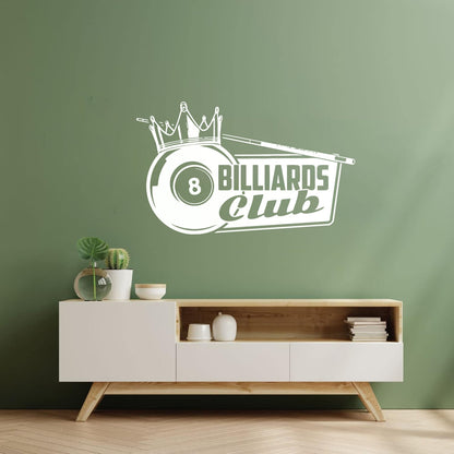 Wall Decals Pvc Billiards Club Crown King Hobbies Sports Leisure Room Tattoo Culture