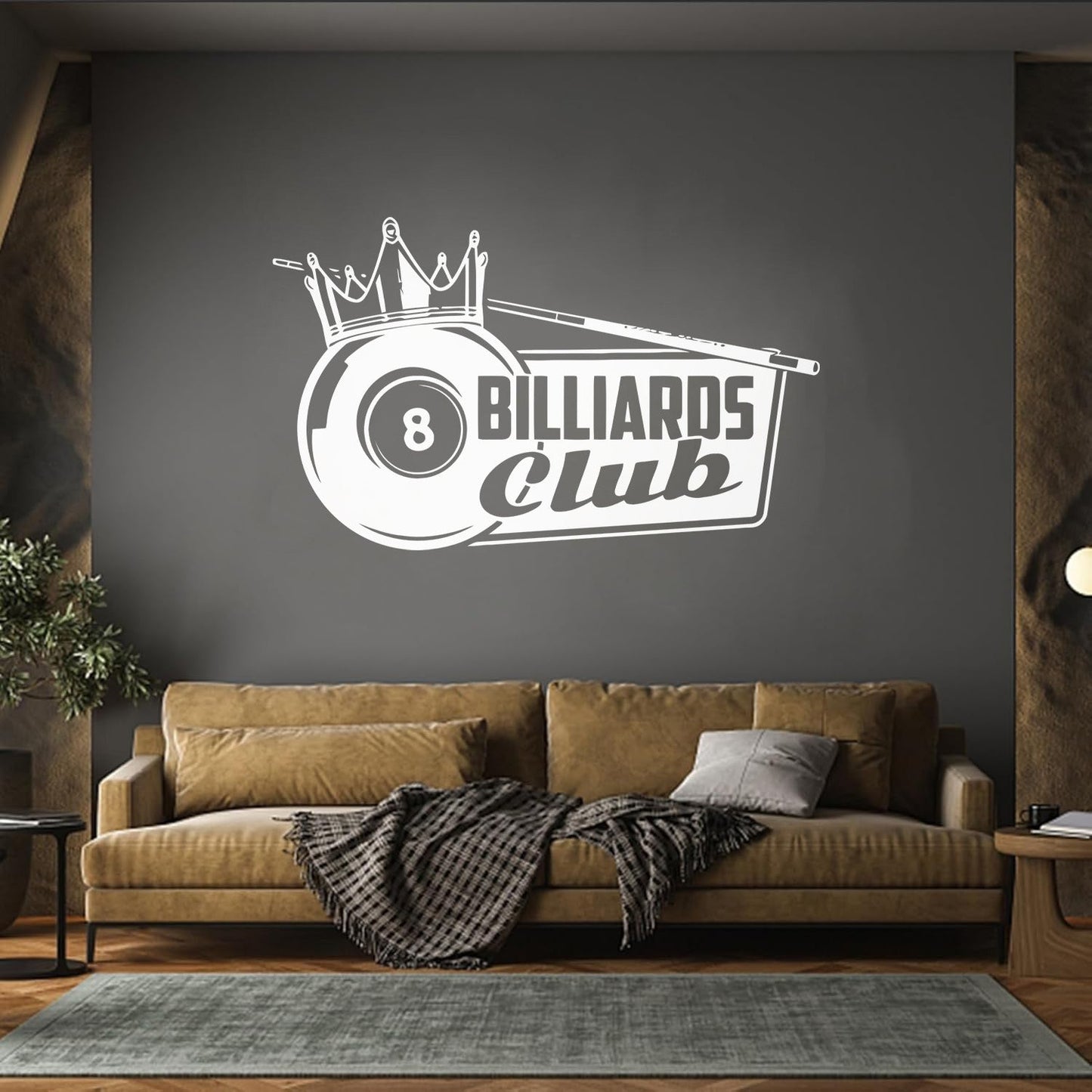 Wall Decals Pvc Billiards Club Crown King Hobbies Sports Leisure Room Tattoo Culture