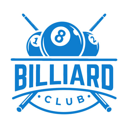 Lettering Stickers Billiards Club Icon Balls Entertainment Removable Without Leaving Glue