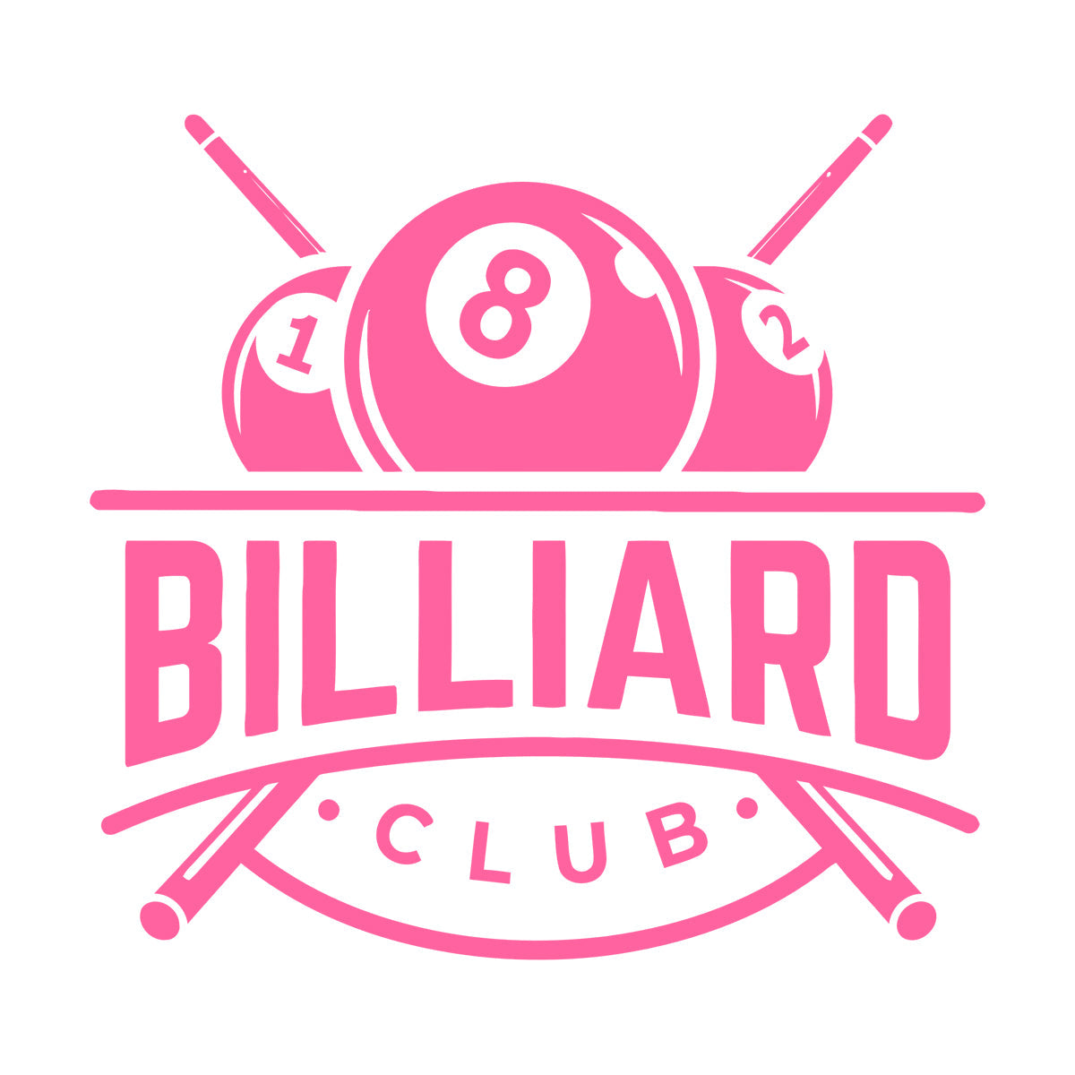 Lettering Stickers Billiards Club Icon Balls Entertainment Removable Without Leaving Glue