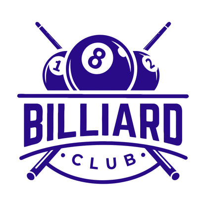 Lettering Stickers Billiards Club Icon Balls Entertainment Removable Without Leaving Glue