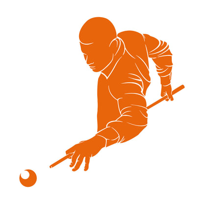 Wall Decals Paster Paper Billiards Club Playing Man Games Cue Self Adhesive