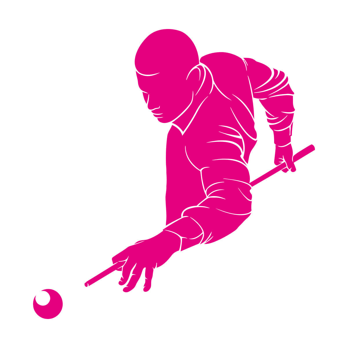 Wall Decals Paster Paper Billiards Club Playing Man Games Cue Self Adhesive