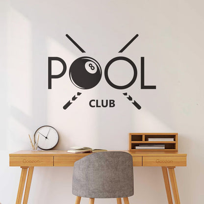 Billiards Hobbies Player Sports Pool Club Vinyl Wall Stickers Do Not Damage The Wall Surface
