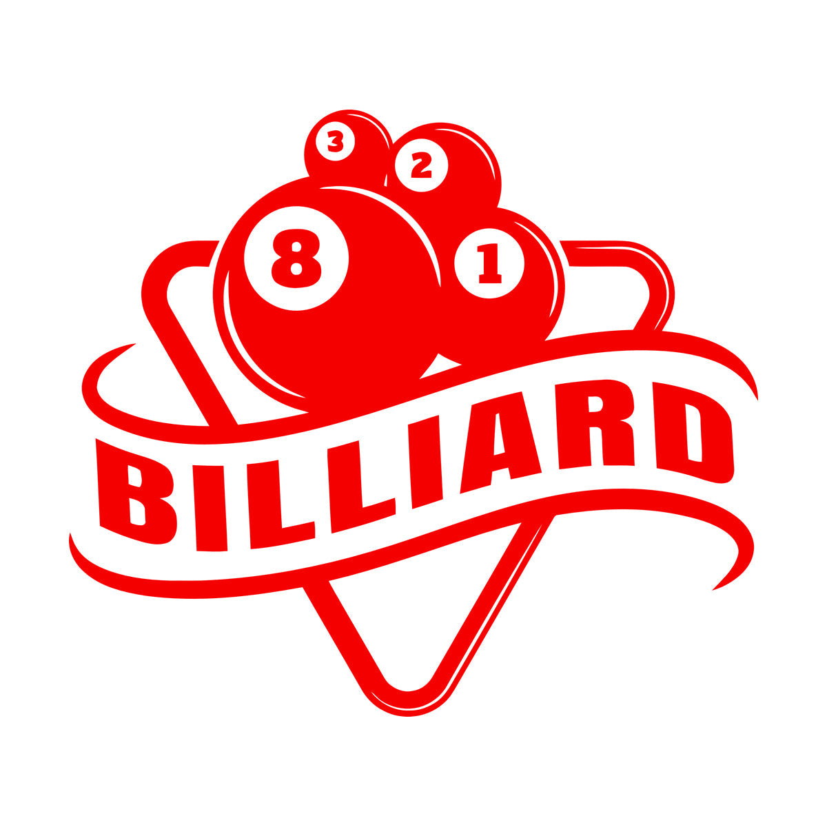 Wall Decals Billiards Sports League Table Pool Club Logo Multi Color Selection