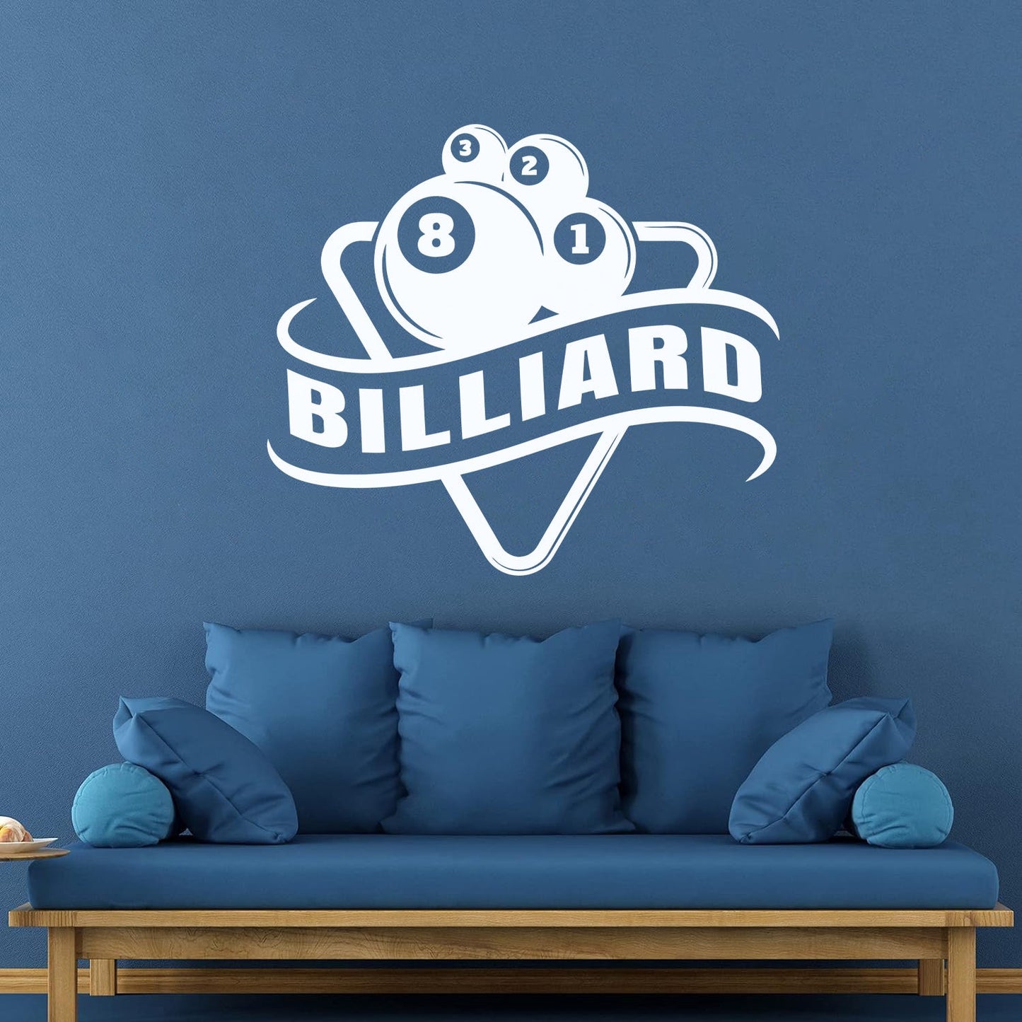 Wall Decals Billiards Sports League Table Pool Club Logo Multi Color Selection