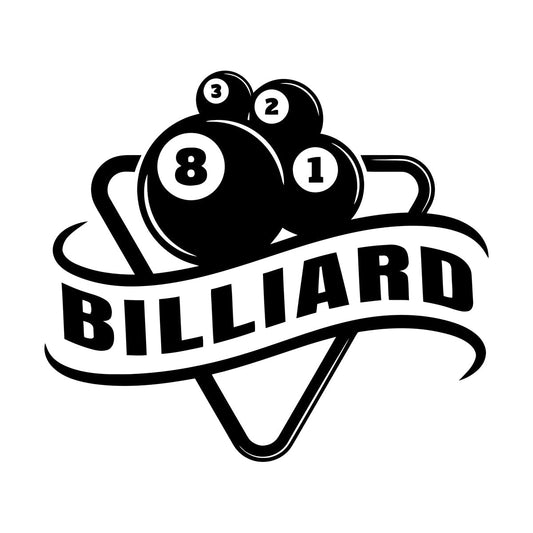 Wall Decals Billiards Sports League Table Pool Club Logo Multi Color Selection